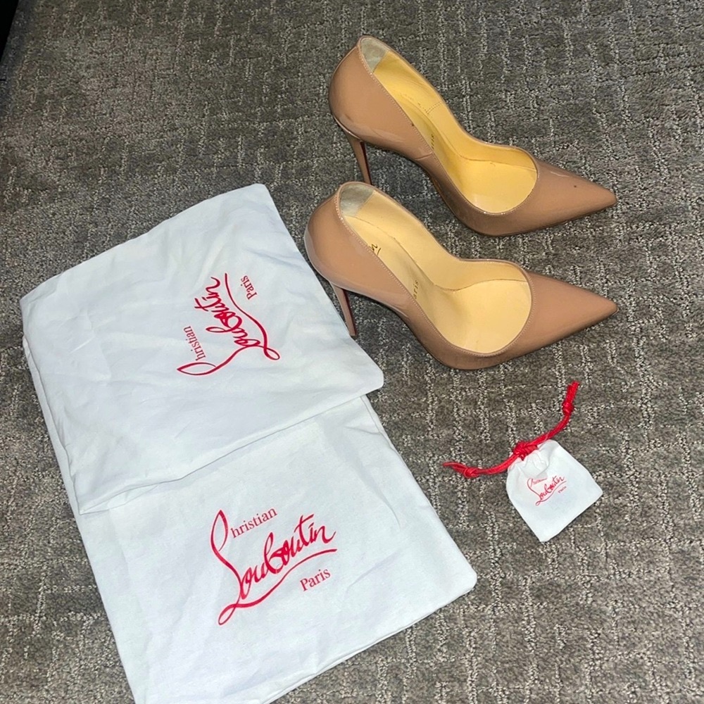 Christian Louboutin  “So Kate” Nude Heels